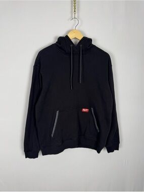 Men's Milwaukee Free Flex Black Hooded Pullover Sweatshirt with Front Pocket